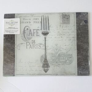 Maison Rouge Cafe de Paris TEMPERED GLASS RECTANG CUTTING BOARD & SERVING TRAY
